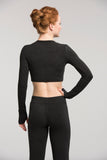 Long Sleeve Crop Top in Jersey - AW318