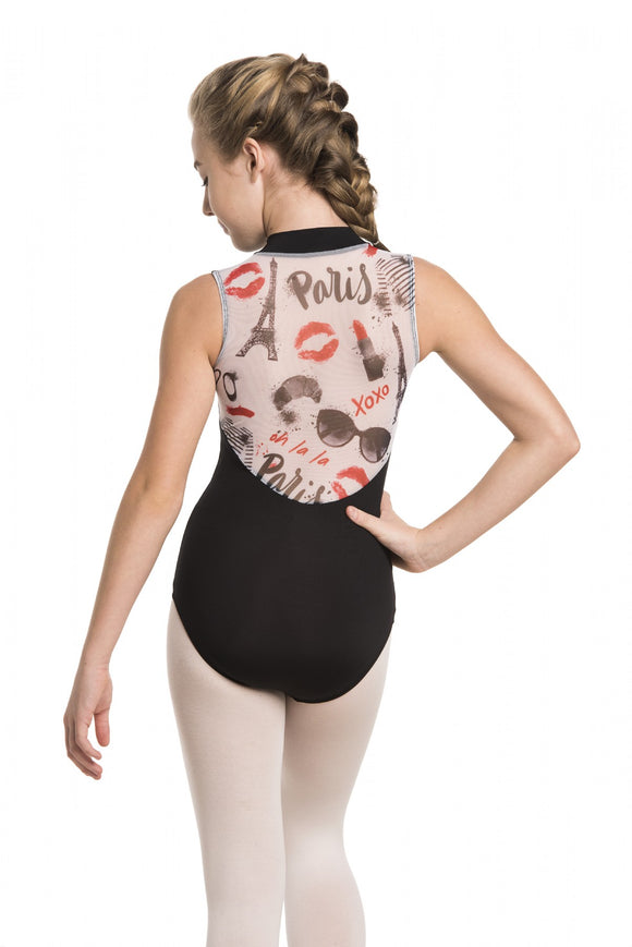 Girls Zip Front with Paris Kiss Print - AW1062XO G