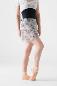 15" Wrap Skirt in Peacock Toile Print Mesh - AW501PT