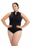 Zip Front with Flora Print - AW1062FA