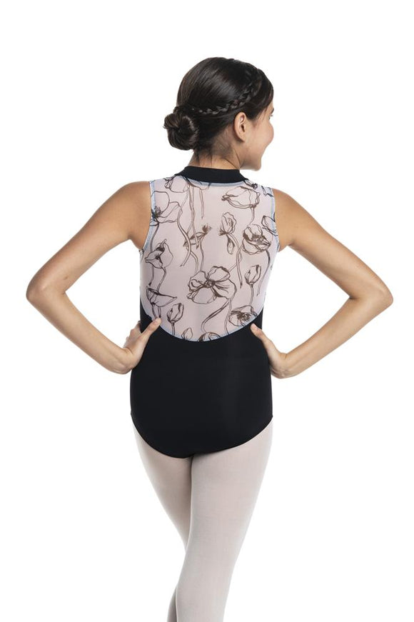 Girls Zip Front with Poppies Print - AW1062PO G