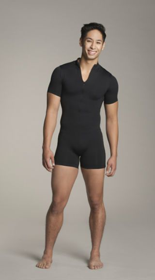 Zip Front Unitard Contrast - AW207