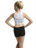 Girls Sleeveless Crop Top Triangles Print - AW321TR G