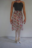 25" Long Wrap Skirt in Victorian Garden Print Mesh - AW512VG