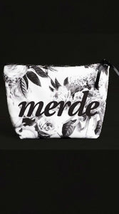 Make-up Bag in Soft Floral Print - Merde - AW901MR