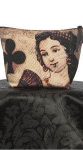 Make-up Bag in Queen of Clubs Print - AW901QC